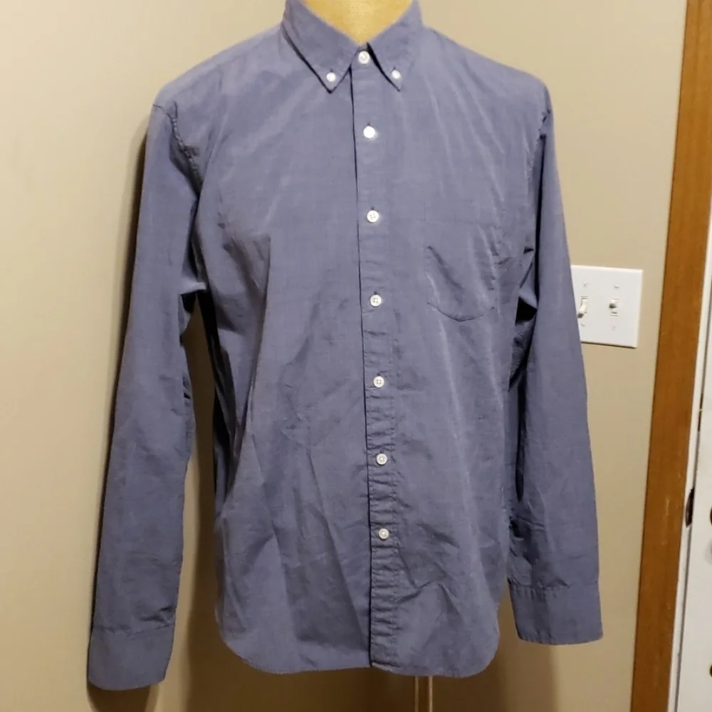 J crew blue long sleeve slim fit button down shirt